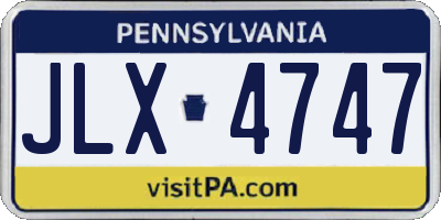 PA license plate JLX4747