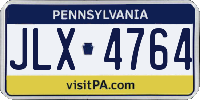 PA license plate JLX4764