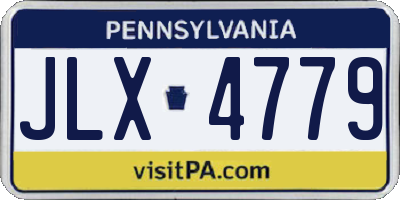PA license plate JLX4779