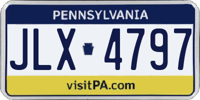 PA license plate JLX4797