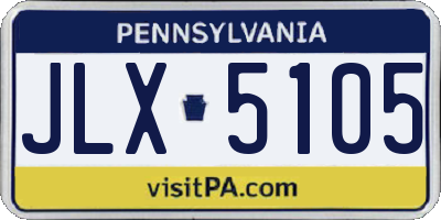 PA license plate JLX5105