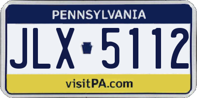 PA license plate JLX5112