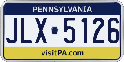 PA license plate JLX5126