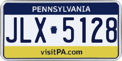 PA license plate JLX5128