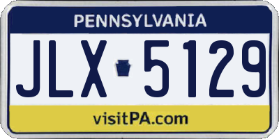PA license plate JLX5129
