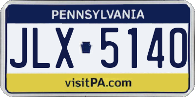 PA license plate JLX5140