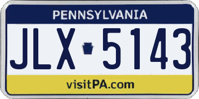 PA license plate JLX5143