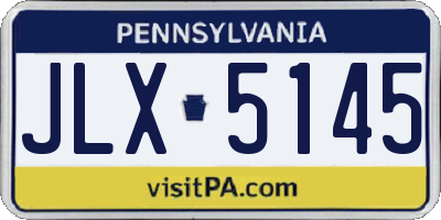 PA license plate JLX5145