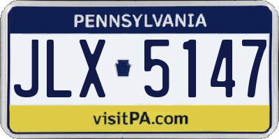 PA license plate JLX5147