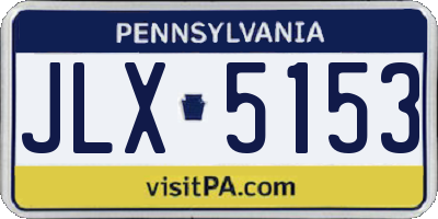 PA license plate JLX5153