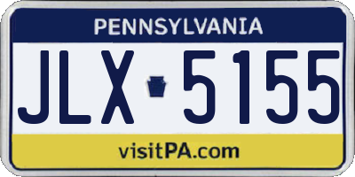 PA license plate JLX5155