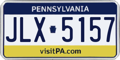 PA license plate JLX5157
