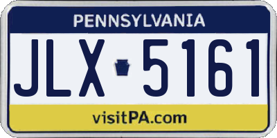 PA license plate JLX5161