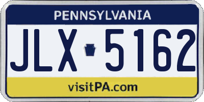 PA license plate JLX5162