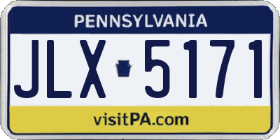 PA license plate JLX5171