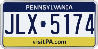 PA license plate JLX5174