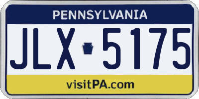 PA license plate JLX5175