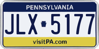 PA license plate JLX5177