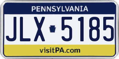 PA license plate JLX5185