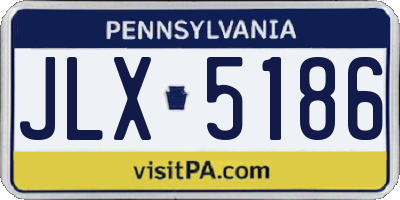 PA license plate JLX5186