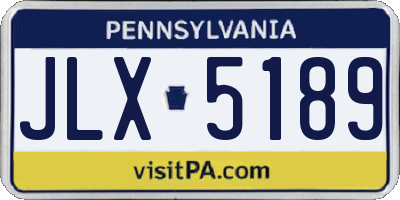 PA license plate JLX5189