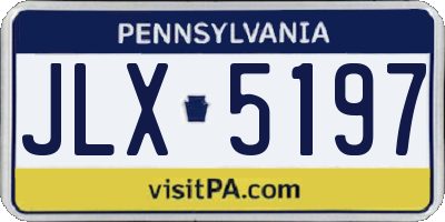 PA license plate JLX5197