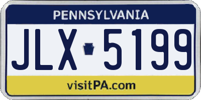 PA license plate JLX5199