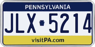 PA license plate JLX5214
