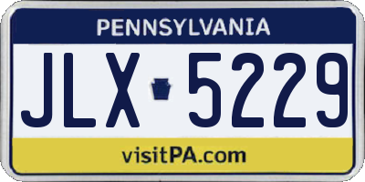 PA license plate JLX5229