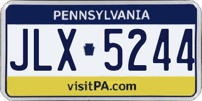 PA license plate JLX5244