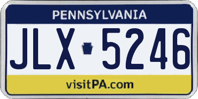 PA license plate JLX5246