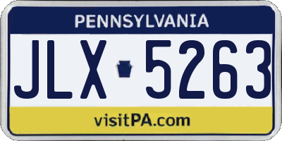 PA license plate JLX5263