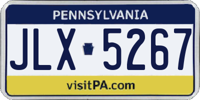 PA license plate JLX5267