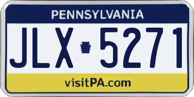 PA license plate JLX5271