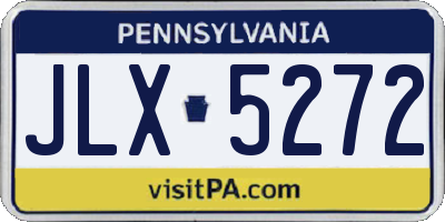 PA license plate JLX5272