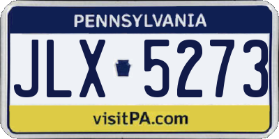 PA license plate JLX5273