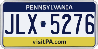 PA license plate JLX5276