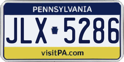 PA license plate JLX5286