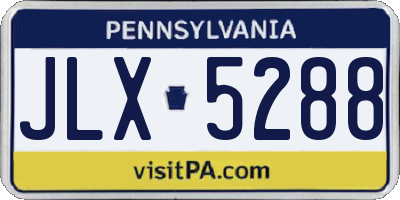PA license plate JLX5288