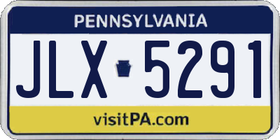 PA license plate JLX5291