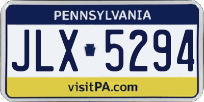 PA license plate JLX5294