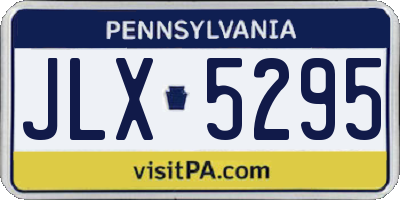 PA license plate JLX5295