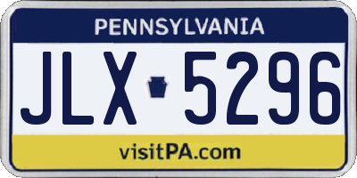 PA license plate JLX5296