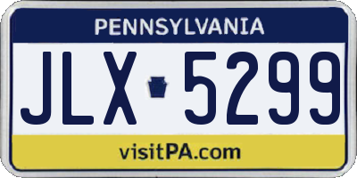 PA license plate JLX5299