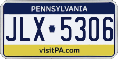 PA license plate JLX5306
