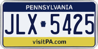 PA license plate JLX5425