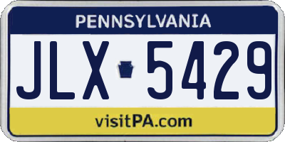 PA license plate JLX5429