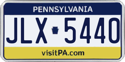 PA license plate JLX5440