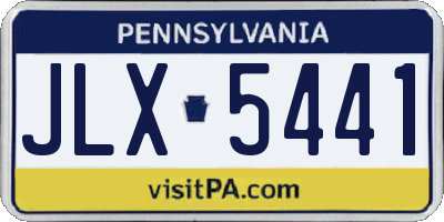 PA license plate JLX5441