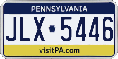 PA license plate JLX5446